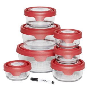 ANCHOR HOCKING Glass Food Storage - Set of 15 Containers and 15 Lids