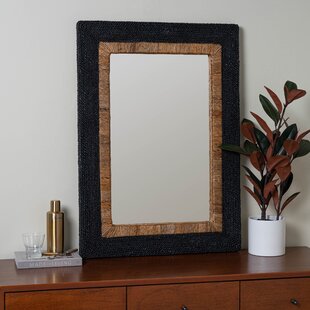 COOPER CLASSICS Elton Rattan Flat Wall Mirror