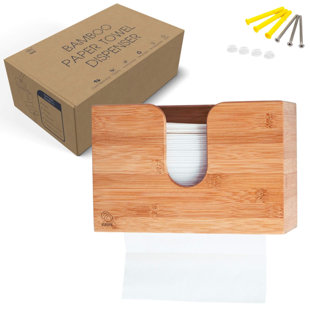 EBUN Prato Bamboo Freestanding, Wall/ Under Cabinet Mounted Paper Towel Holder