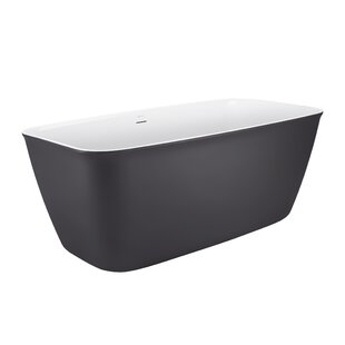 PRIMESTOK 58.5'' x 28.5'' Freestanding Soaking Acrylic Bathtub