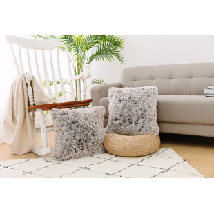 NORDECO HOME Luxury Soft Faux Fur Fleece Cushion Cover Pillowcase Decorative Throw Pillows Covers (Set of 2)