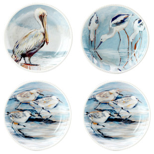 Certified International Shorebirds Set Of 4 Soup Bowl