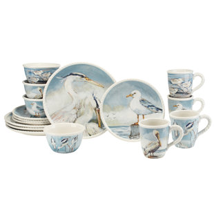 Certified International Shorebirds 16Pc Dinnerware Set
