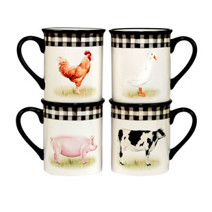 Certified International On The Farm Set Of 4 Mug
