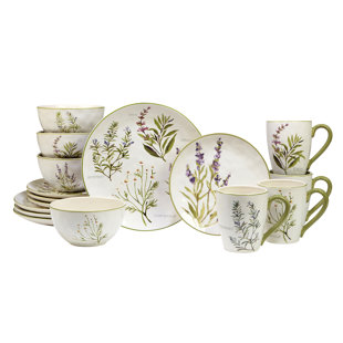 Certified International Fresh Herbs 16Pc Dinnerware Set