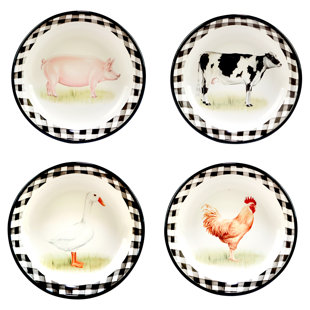 Certified International On The Farm Set Of 4 Soup Bowl