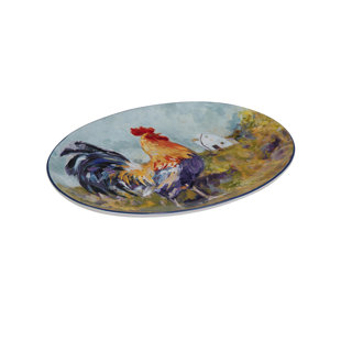 Certified International Rooster Meadow Oval Platter