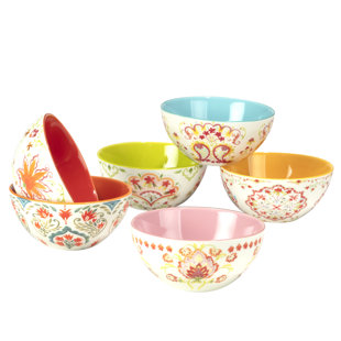 Certified International Francesca Set Of 6 All Purpose Bowl 4.75" 6 Asst