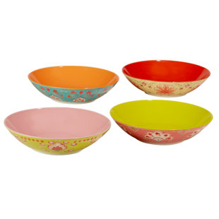 Certified International Francesca Set Of 4 Soup Bowl 4 Asst