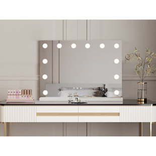 INSPIRED HOME CO. Rectangle LED Vanity Makeup Modern Mirror For Bedroom