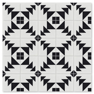 VILLA LAGOON TILE Code Talker A 8" x 8" Cement Patterned Wall & Floor Tile