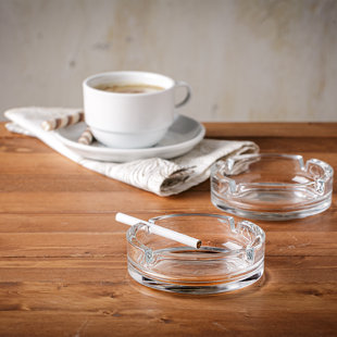 CRYSTALIA USA Glass Cigar Ashtrays For Cigarettes