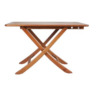 MADISON BAY TRADING COMPANY Bistro 43.38'' Solid Wood Rectangular Adjustable Folding Table