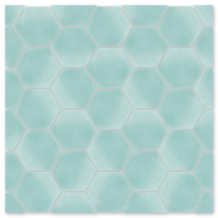 VILLA LAGOON TILE Solid Hex 8" x 9" Cement Wall & Floor Tile
