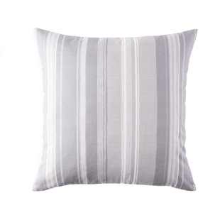 MILLANO HOME Gray Stripe Outdoor Square Toss Cushion