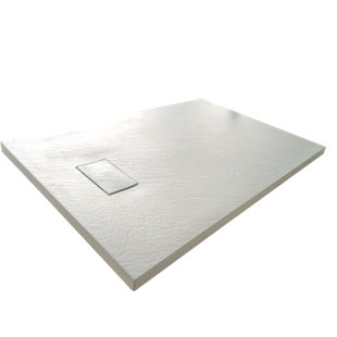 LANERI 800 x 800 mm Fiberglass Shower Tray - White