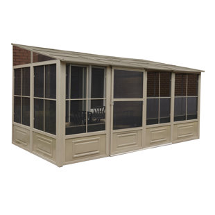 GAZEBO PENGUIN Florence Add-a-Room Hardtop 16 Ft. W x 8 Ft. D Aluminum Patio Gazebo