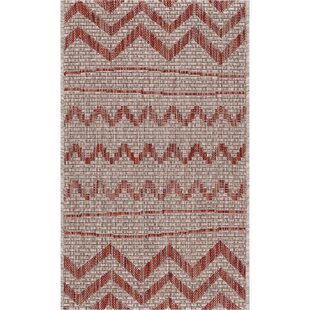 EVETTE RIOS Sunshower Abstract Zero-Pile Flatweave Indoor/Outdoor Durable Area Rug