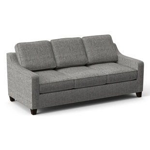EDGECOMBE FURNITURE Clark 82" Square Arm Sofa Bed Sleeper with Reversible Cushions
