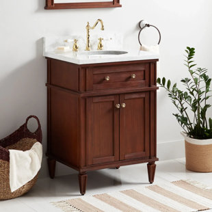 SIGNATURE HARDWARE 24" Elmdale Single Bathroom Vanity Set with Oval Undermount Sink
