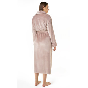 Turquaz Linen Womens Plush Soft Robes, Fleece, Long Comfy Robe (XX-Large, Pink)