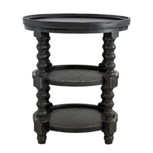 CANORA GREY Damaso Solid Wood Tray Top End Table