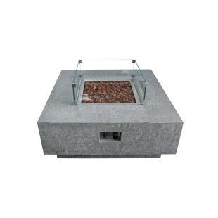 ELEMENTI Envelor Fire Pit 16'' H X 36'' W Includes Windscreen, Lid, and Canvas Cover (Set of 3)