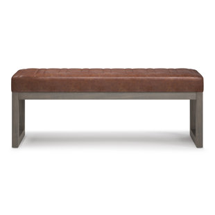 SIMPLI HOME Casey Faux Leather Upholstered Bench