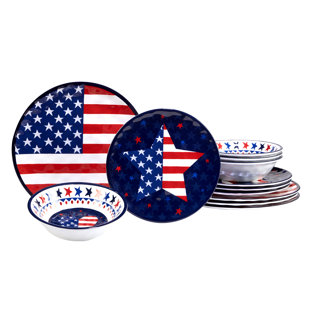 Certified International Stars & Stripes 12 Pc Dinnerware Set