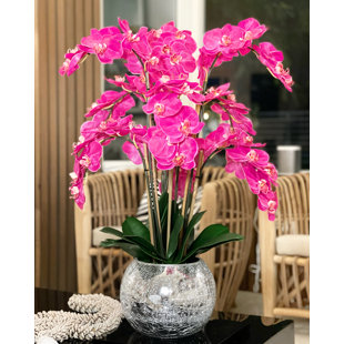 CFA DESIGN GROUP Faux Silk Orchid Arrangement in Vase