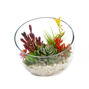 JENNY SILKS Faux Silk Succulent Arrangement in Pot