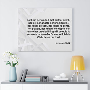 TRINX Christ Jesus Our Lord Romans 8:38-39 Christian Home Décor Wall Art Scripture Ready