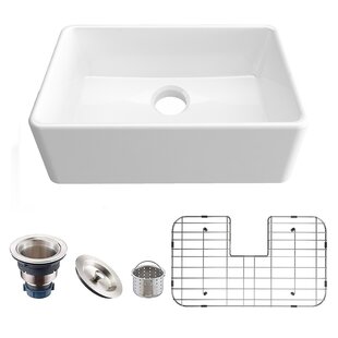 MEJE 23.75'' L Undermount Single Bowl Ceramic Kitchen Sink