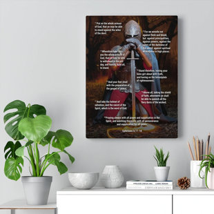 TRINX Armour of God Ephesians 6:11-18 Christian Wall Art Bible Verse Print Ready to Hang