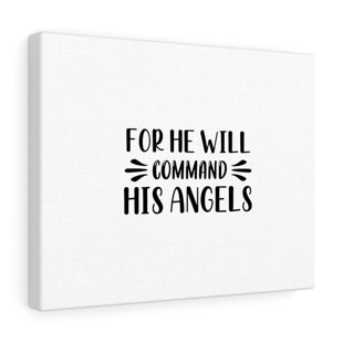 BLUE ELEPHANT For He Will Command His Angels - Wrapped Canvas Print