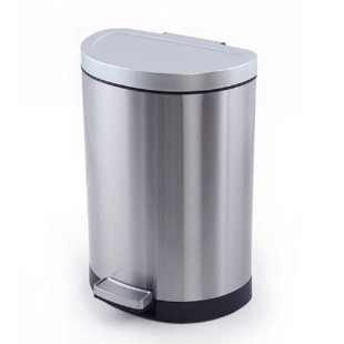 SIMPLYKLEEN Steel Step On Trash Can - 11.8 Gallons