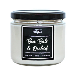 LIGHT MY CANDLE CO. Sea Salt & Orchid Scented Jar Candle