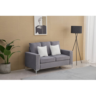 KINGWAY INC 64'' Velvet Loveseat