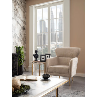 ZELLANO Slipcovered Velvet Armchair