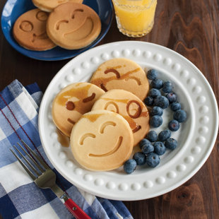 Nordic Ware Smiley Face Pancake Non-Stick Griddle Pan