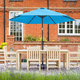 KUTIME 108'' Lighted Tilt Market Umbrella