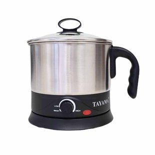 Tayama 1 qt. Stainless Steel Electric Multi-Cooker with Detachable Base