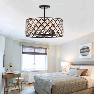 ROSDORF PARK Eltion 4-Light Modern Crystal Chandelier