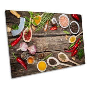 CANVAS GEEKS Organic Cooking Ingredients - Wrapped Canvas Print
