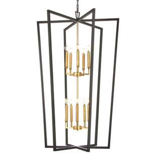 ELLAHOME Robin 10 - Light Lantern Geometric Chandelier