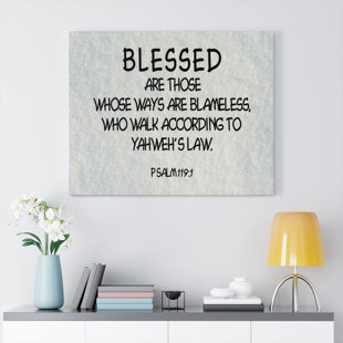 BLUE ELEPHANT Yahweh's Law - Wrapped Canvas Print
