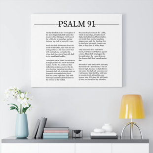 TRINX Lord Is My Refuge Psalm 91 Christian Wall Art Bible Verse Print Ready to Hang