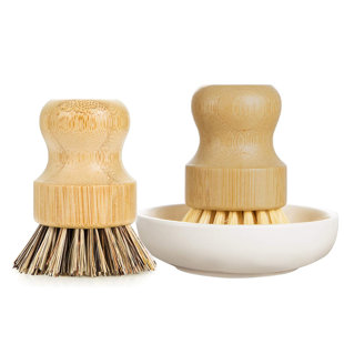 BONYOUN Bamboo Durable Cleaning Brush (Set of 2)