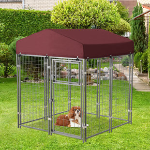GIODIR Lockable Uptown Yard Kennel With Cover