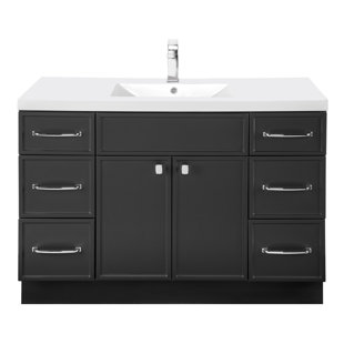 CUTLER KITCHEN AND BATH Manhattan 48'' Single Bathroom Vanity with Cultured Marble Top